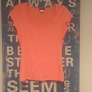 Coral scoop neck